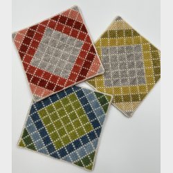 Broderikit Kaffebrik, bl/grn