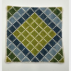 Broderikit Kaffebrik, bl/grn